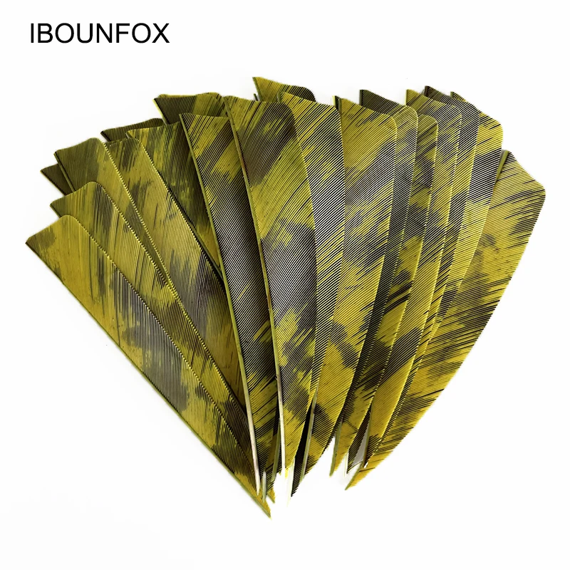 50pcs 3/4/5inch Archery Arrow Feather Fletching Ink Painting High Quality Real Archery Fletches Bow And Arrow Accessories 4