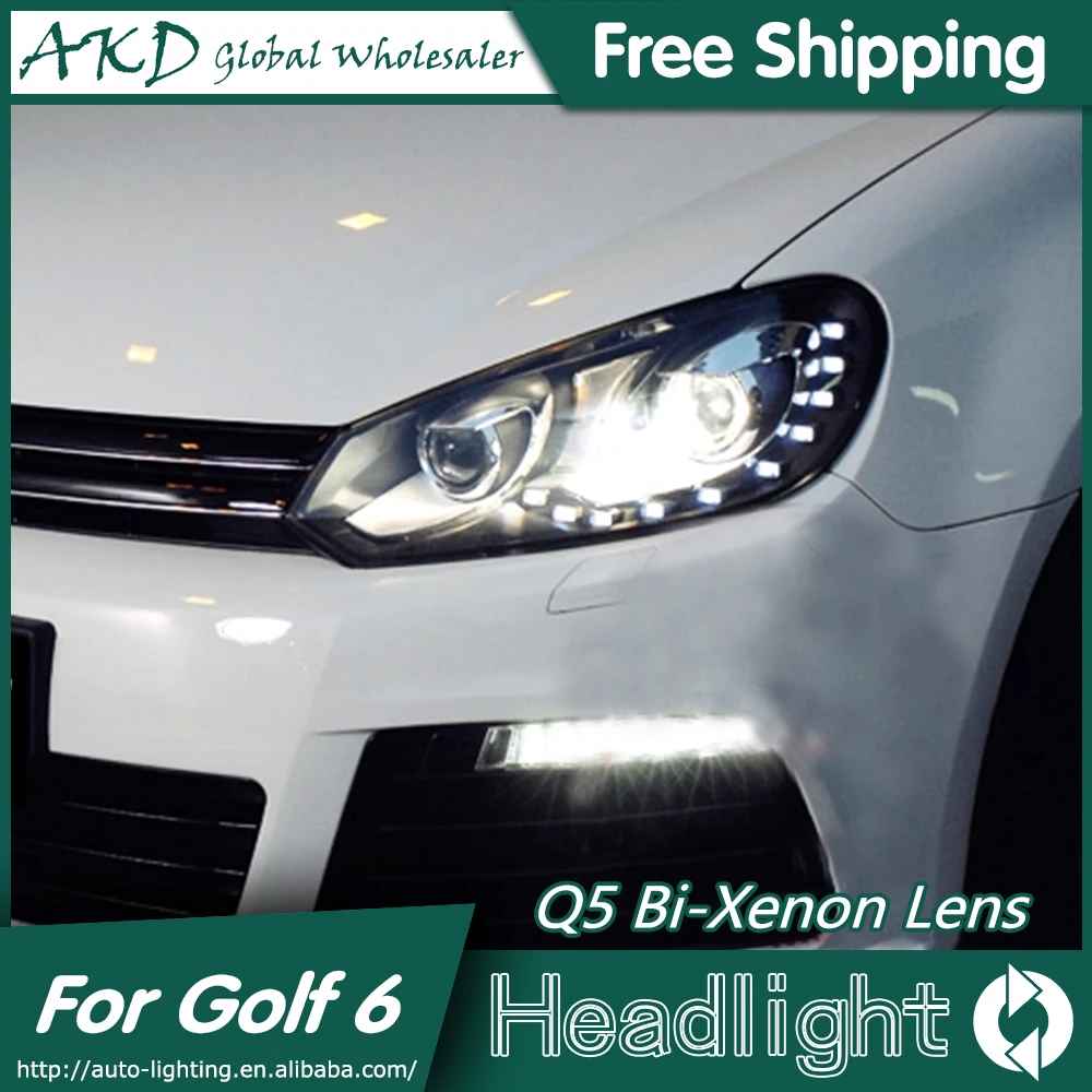 Автомобильный Стайлинг AKD для VW Golf 6 фары Volks Гольф Mk6 светодиодные DRL биксеноновые