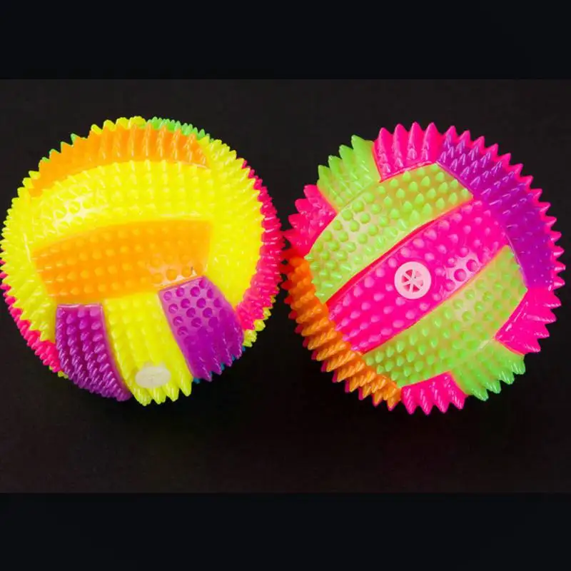 Интерактивные игрушки для собак Щенок прочный жевательный мяч-пищалка с светильник для обучения домашних животных эластичный шарик-игрушка для питомцев игрушки для собак