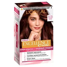 Крем-краска для волос L'Oreal Paris Excellence, морозный шоколад, тон 4.15