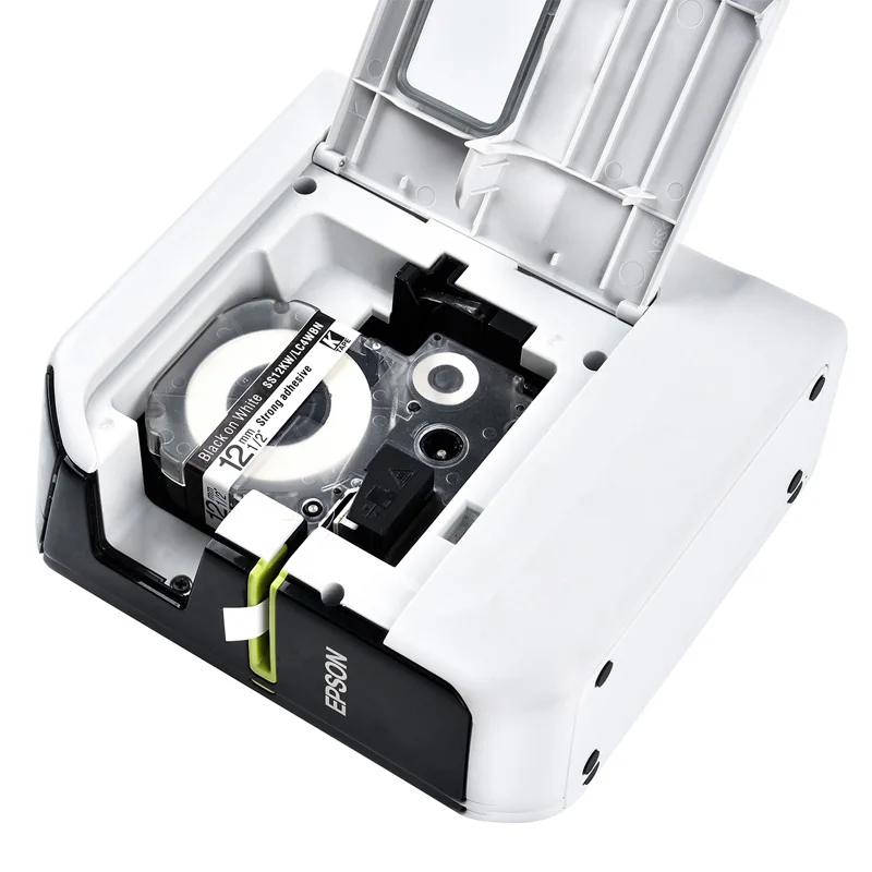 12mm 검정색 흰색 ss12kw 호환 epson kingjim 라벨 프린터 LC-4WBN 라미네이트 라벨 테이프 리본 lc4wbn for LW-300 400