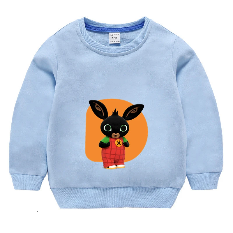 as picture autumnr Boys Girls Bing Rabbit Funny Splicing color Kid O-Neck Tops Children Cartoon T shirt Baby Sweatshirt - Цвет: as picture