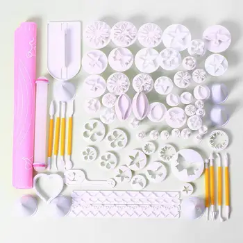 

Cake Tool 71 Pieces DIY Fondant Cake Decoration Set Biscuit Mold Embossing Die Cutting tool YU-Home
