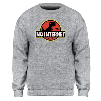 

NO Internet Dinosaur Casual Hoodies Tracksuits Mens Black Sweatshirts Jumper Tops Streetwears Crewneck Hoodys Pullovers Hoodie