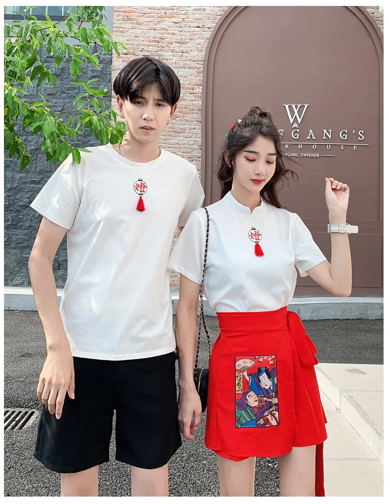

Photo Shoot 2020 Small Video Chinese-style Couple Clothes T-shirt Suit Skirt