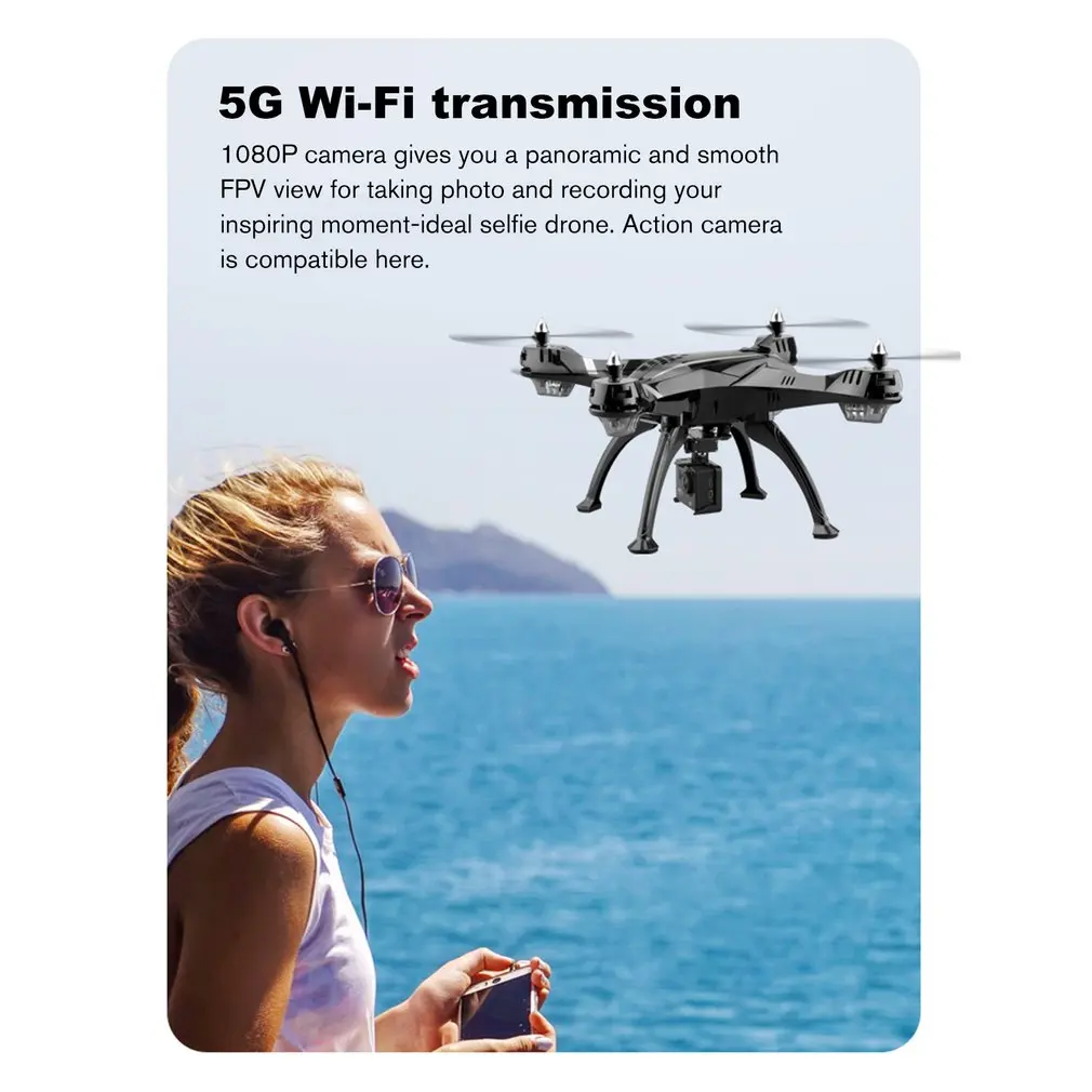 Gps Дрон с 1080P HD камерой 5G FPV видео в реальном времени RC Дрон следить за мной бесщеточная высота удерживания Спортивная камера самолет