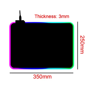 

250x350x4mm LED Light Mousepad RGB Keyboard Cover Desk-mat Non Slip Mouse Pad for PC Computer Gamer Accessories