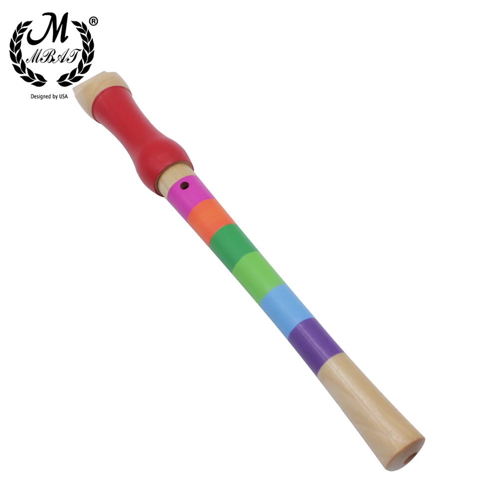 M MBAT High Quality Wooden Eight Hole Treble Orff Flute Wooden Kids Professional Playing Musical Instrument for Children Gift