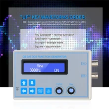 DC9V 1Hz-65534Hz DDS Function Signal Generator Sine Square Triangle Sawtooth Low Frequency LCD Display USB Cable