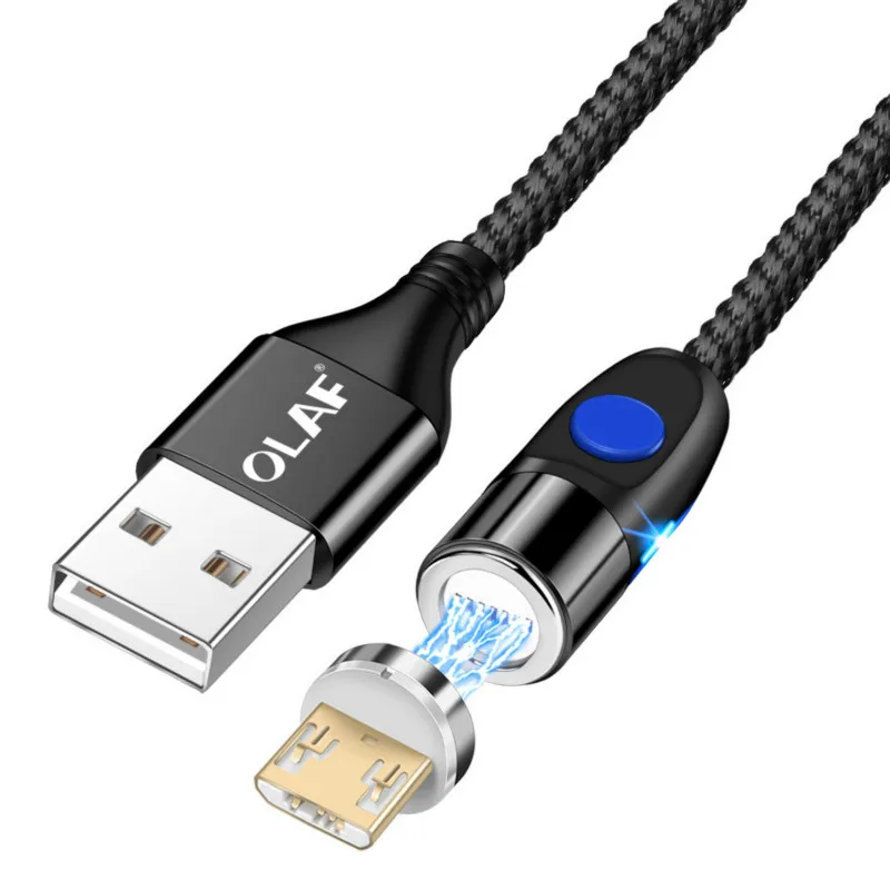1M& 2M светодиодный магнитный кабель и кабель Micro USB и кабель usb type C нейлоновый Плетеный Тип C магнитное зарядное устройство, кабель для iPhone Xs Max