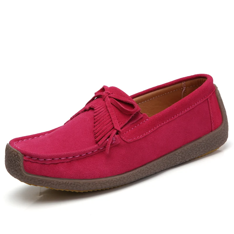 tassel genuine leather shoes women italian fashion vulcanized loafers elegant dress ladies casual flats driving lady moccasins (16)