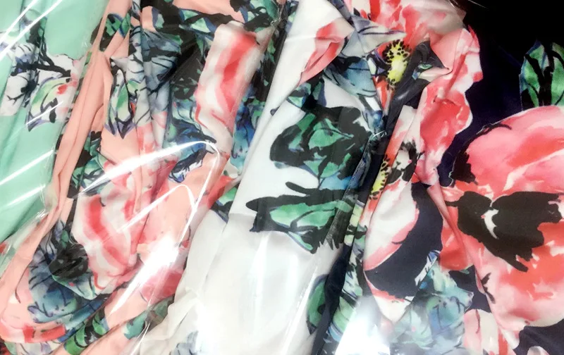 Floor-Length Regular Empire Bodycon Dress Summer New Arrival New Casual Fit Cute Flare Print Three Quarter Pockets