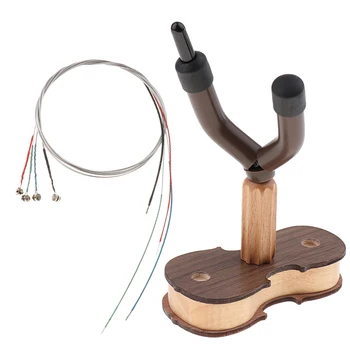

Violin Wall Mount Hanger Bow Holder Hook Stand with Size 1/4 Fiddle String Kit