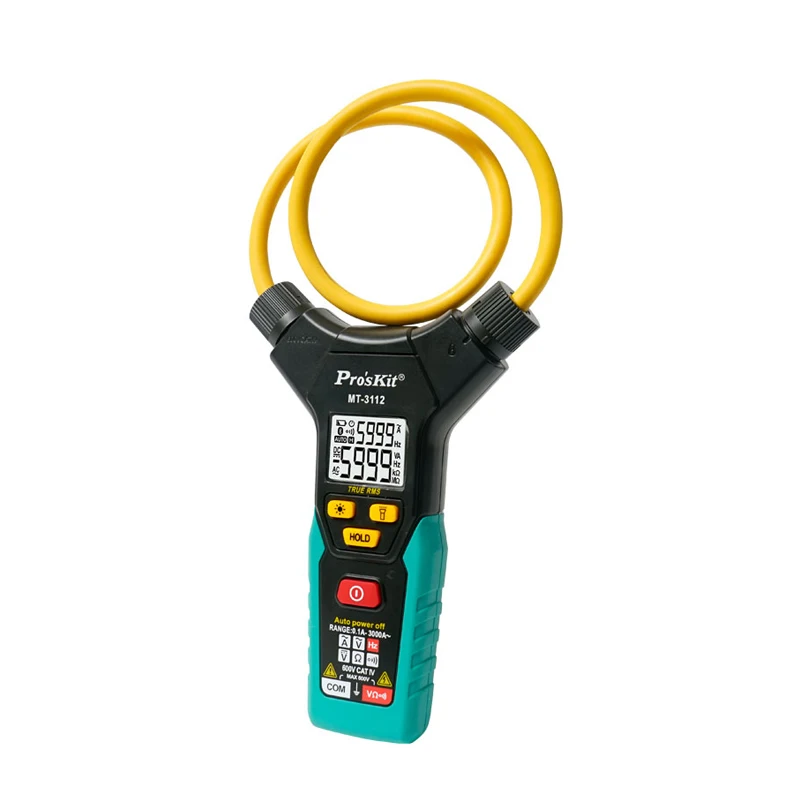 Proskit Smart True RMS Flex Clamp Meter двойной дисплей тест 0.1A-3000A Автоматический диапазон тока клещи Амперметр клещи мультиметр