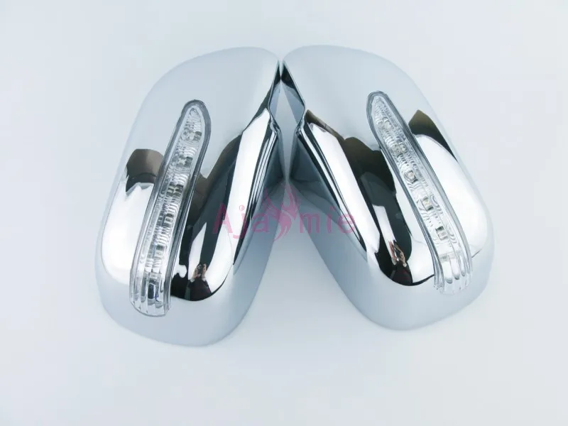 

For Toyota Corolla 2008 2009 2010 Chrome Side Mirror Overlay Rear View Cover With LED Lamp Car Styling Accessories