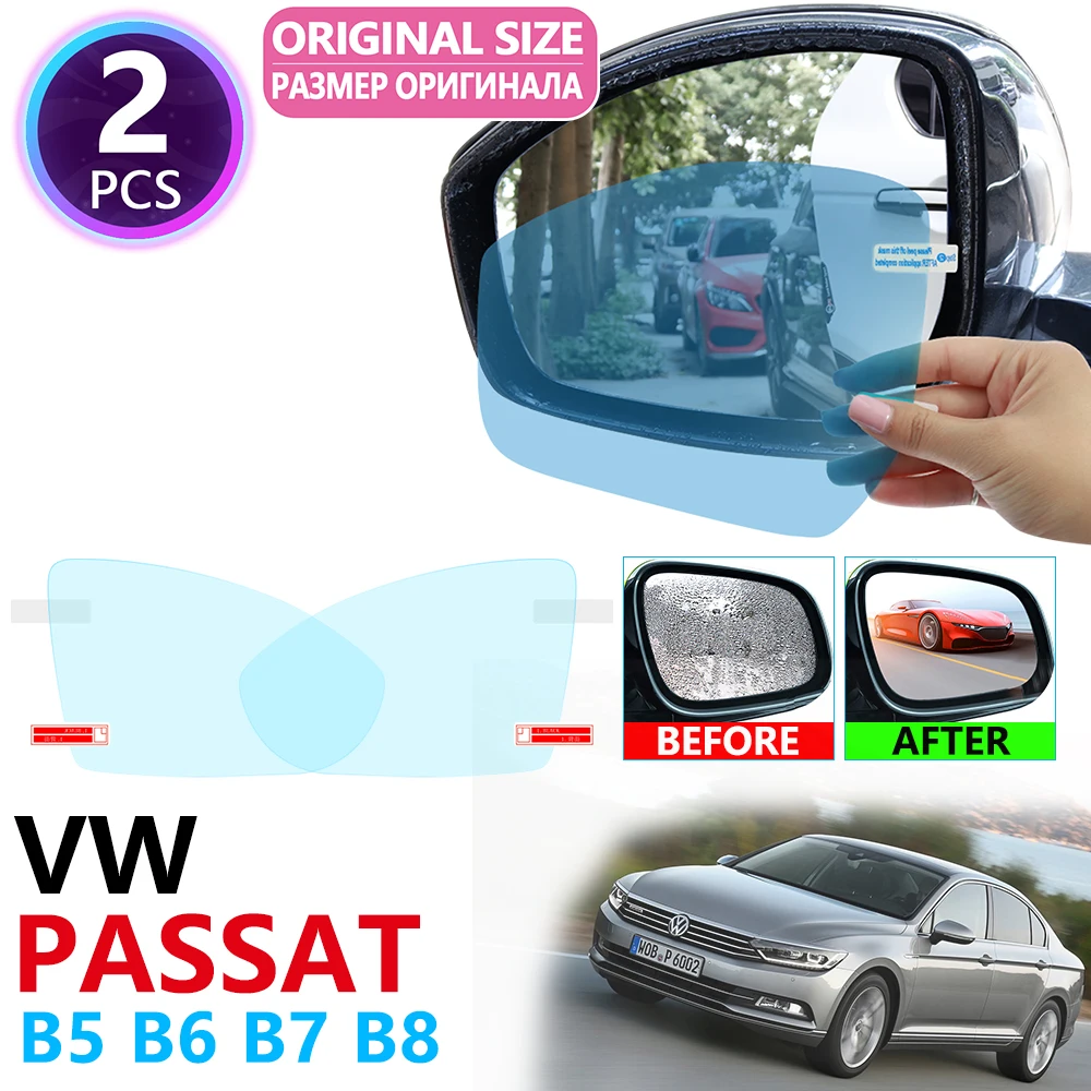 

for Volkswagen VW Passat B5 B5.5 B6 B7 B8 CC 1997~2020 Full Cover Rearview Mirror Anti-fog Rainproof Anti Fog Film Accessories