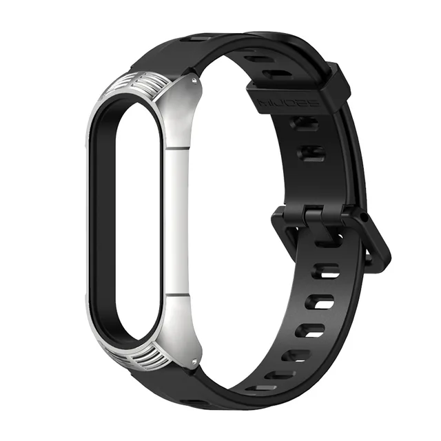Strap for Mi Band 6 5 4 3 Metal Milanese Bracelet On Mi Band 4 Wristband Stainless Steel Mi Band6 Strap For Xiaomi Miband5 4 3 TF Silver Black