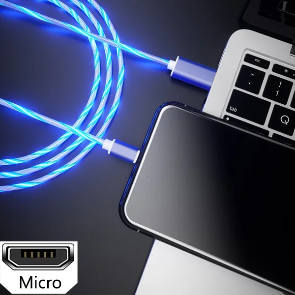Micro USB 3.0A нейлоновый кабель для Huawei Honor 8X10 Nova 3i Xiaomi Redmi Note 4X6 Pro 6A Samsung Galaxy, Телефон зарядный кабель для передачи данных - Цвет: Android   blue