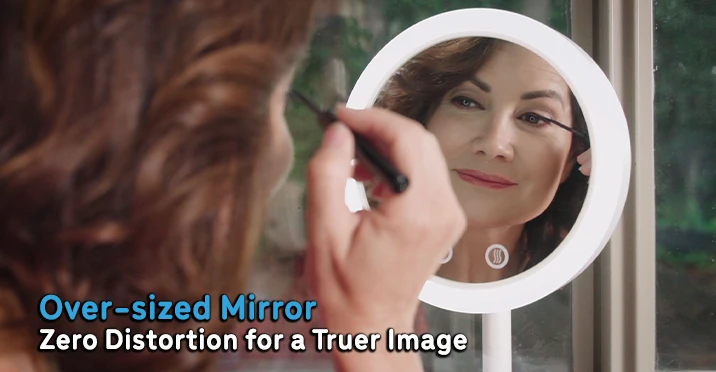 Зеркало для макияжа 5X Увеличительное без пота портативное сохраняет кожу прохладным бризом красота Led освещенное зеркало для макияжа
