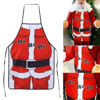 

New Christmas Ladies Men Sexy Aprons Dinner Party Cooking Apron Kitchen Accessories Christmas Decorations For Home