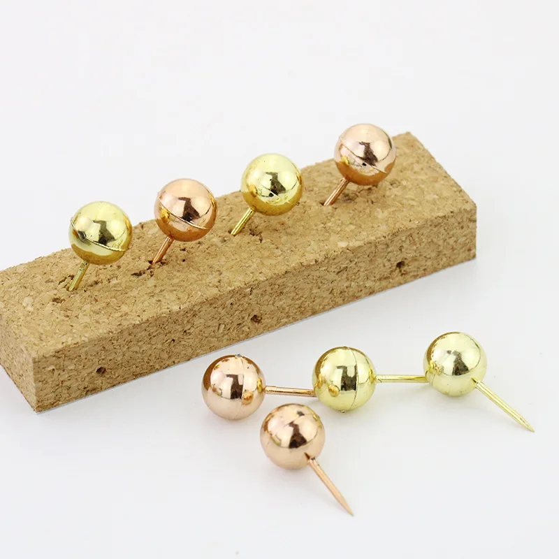 Gold Rose Gold Push-pins for Illuminated Globes Push Pin Boxed 100 Pieces Environmentally Friendly Material Cork Pushpin Photo W