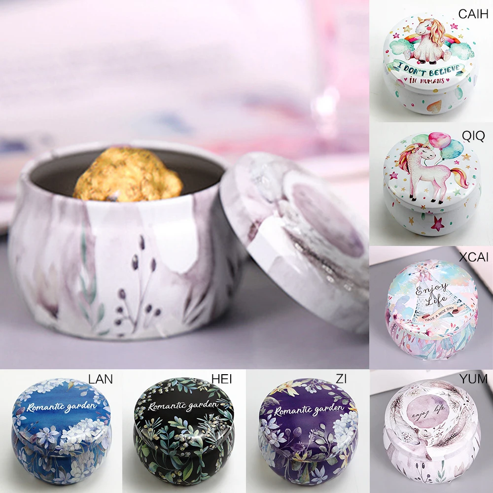 Cute Tinplate Airtight Canister Storage Lid Pots Candy Jar for Baked Goods