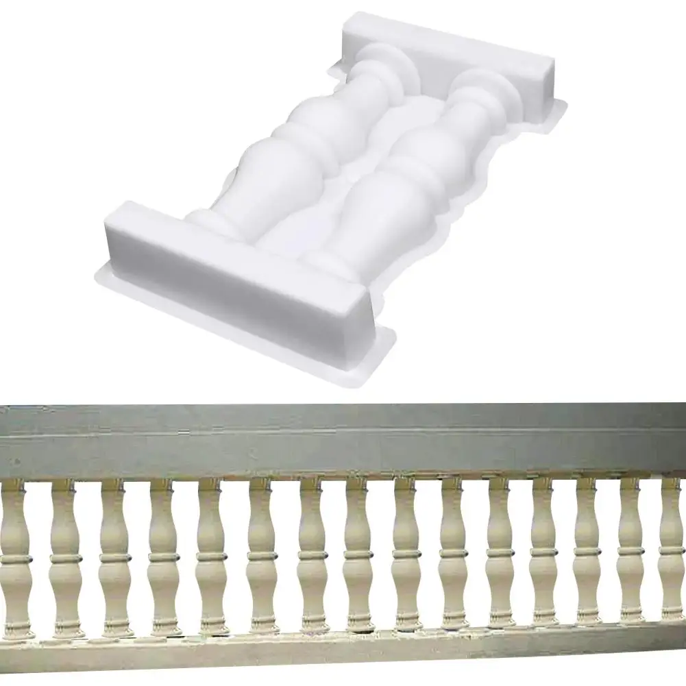 Roman Vase Column Plastic Fence Mold Double Vase Art Fence Mold Path for Concrete DIY Home Garden Ornament Decor