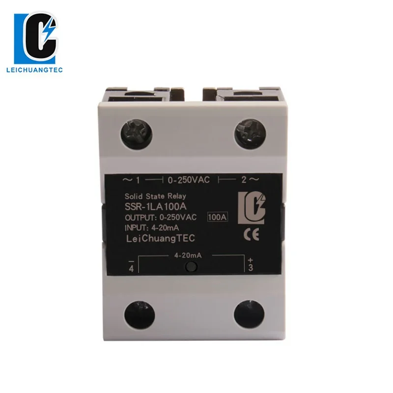 100A SSR relay 4 20mA adjustable solid state relay SSR 100LA,solid