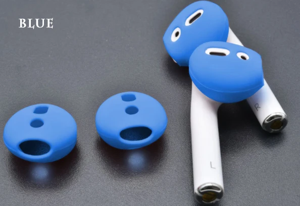Однотонные силиконовые затычки для ушей для airpods Bluetooth наушники Нескользящие ушные петли чулки с силиконовй резинкой