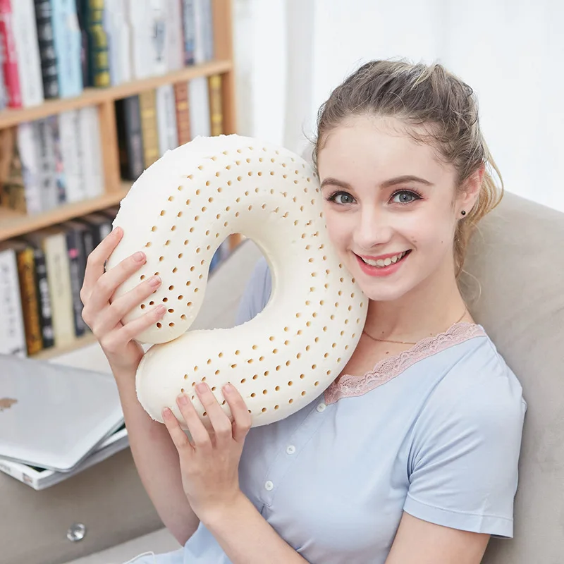 

DannyKarl Latex Pillow for Back Sleepers Memory Foam Pillows 100% Natural Neck Pain Relief Cushion Meditation Chair Pillow