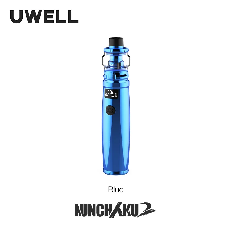 UWELL Nunchaku 2 Kit 5-100 W 5ML Nunchaku 2 Tank supports 18650/20700/21700 batteries E-cigarette Vape Kit - Цвет: Blue