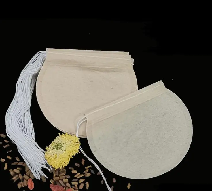 

Чайные пакетики с фильтрами 100 шт./лот, кофейный инструмент со шнурком и оригинальным деревянным цветом для упаковки листового супа SN3759