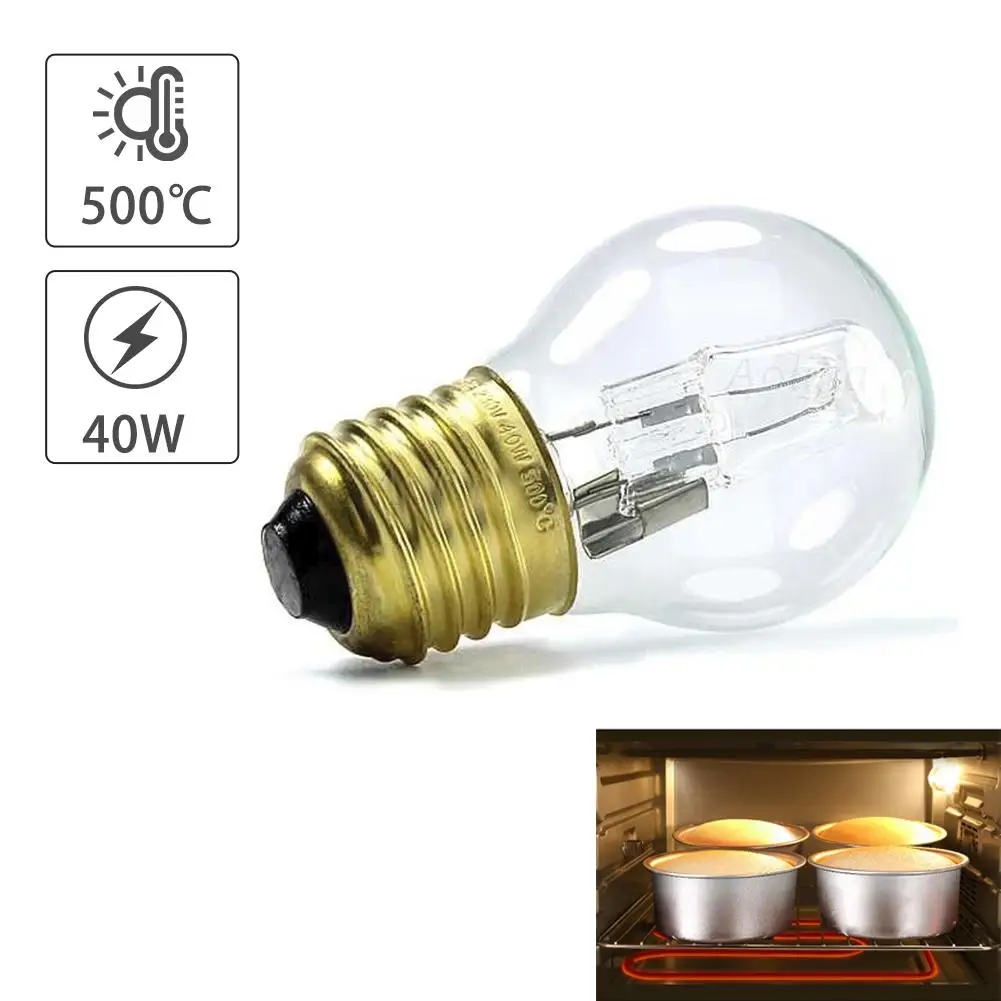 E27 40W теплый белый печь плита лампа термостойкий светильник 110-250V 500 °C