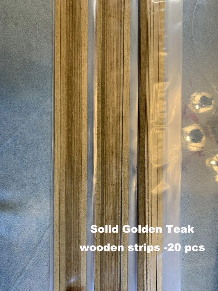 

Golden Teak Strips Hull planking for Wood Ship Kit - Pack of 20