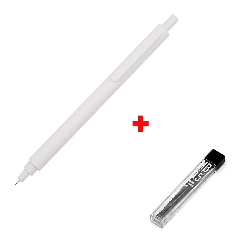 1white and 1refill Xiaomi KACO механический карандаш с защитой от взлома Высококачественный простой стиль пропеллерный карандаш школьные офисные принадлежности Канцтовары - Цвет: 1white and 1refill