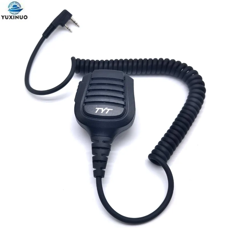 2 Pin Waterproof Shoulder PTT Mic Speaker Microphone for Walkie Talkie TYT TH-UV8000D MD-380 Baofeng UV-5R UV-S9 BF-UVB3 AR-F8