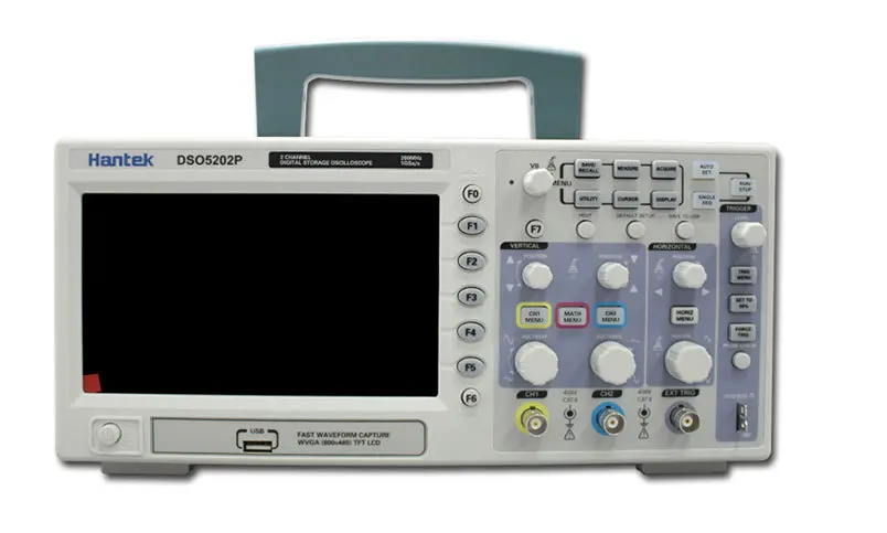 Цифровой осциллограф 200 МГц Hantek DSO5202P полоса пропускания 2 канала ПК USB lcd Портативный Osciloscopio Portatil электрические инструменты