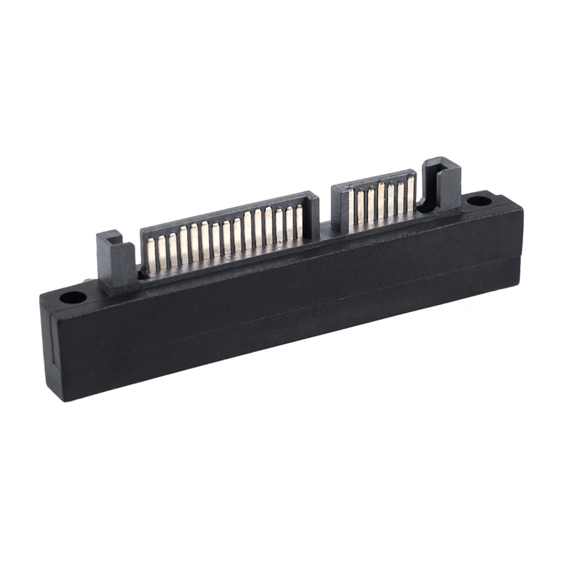 OPQ-2Pcs SATA 22 Pin Male to 22 Pin Female Right/Left Angle Adapter