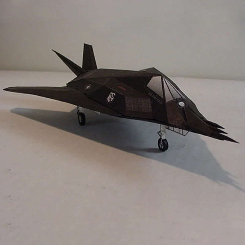1:32 США F-117 стелс-бомбардировщик Nighthawk DIY 3D бумажная карточка модель Конструкторы развивающие игрушки военная модель строительные игрушки