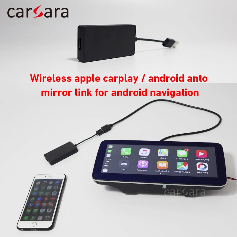 Carsara беспроводной адаптер ключа apple Carplay для Android навигации сенсорный экран