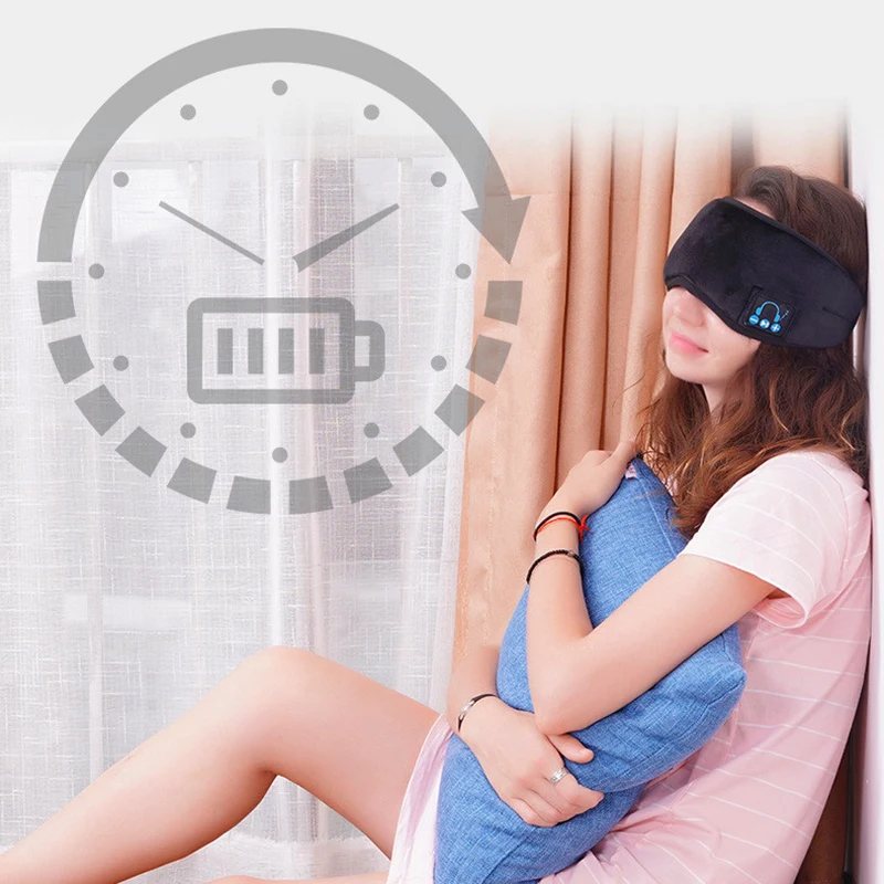 Sleep Wireless 5 0 Bluetooth Headphones Eye Mask Music Travel Sleeping Headphones Handsfree Sleeping Mask SP99