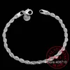 Elegante brillante 925 joyería Chapado en plata joyería pulsera fina moda pulseras y brazaletes de alta calidad al por mayor y al por menor ► Foto 3/6