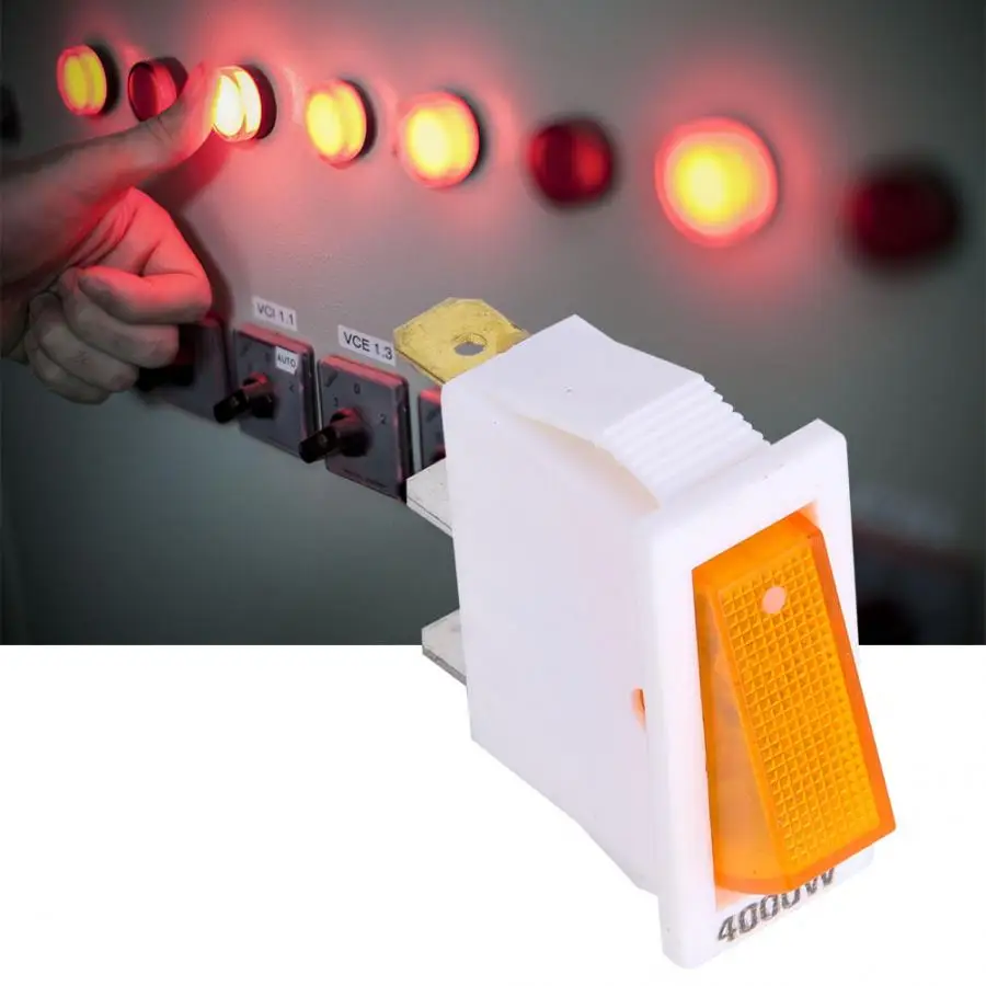 10 шт. SPST переключатель лодки 2 положения ВКЛ./OFF3 Pin кулисный с светильник AC 250 V/15A 125