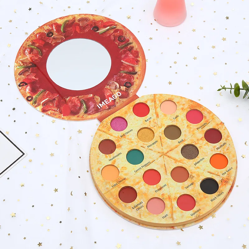 Europeu e Americano Popular Maquiagem Bandeja Pizza Eyeshadow Fosco Pearlescent 18-color 3 High Quality Beleza e saúde