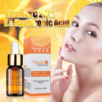 

100% Pure Vitamin C Serum Liquid Freckle Removal Acne Scars Hyaluronic Acid Anti-wrinkle Vc Face Serum Fade Dark Spot