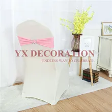 100 дешеная цена лайкра повязка на стул спандекс пояс с бабочкой пряжки чехлы для стульев для свадьбы украшения мероприятий