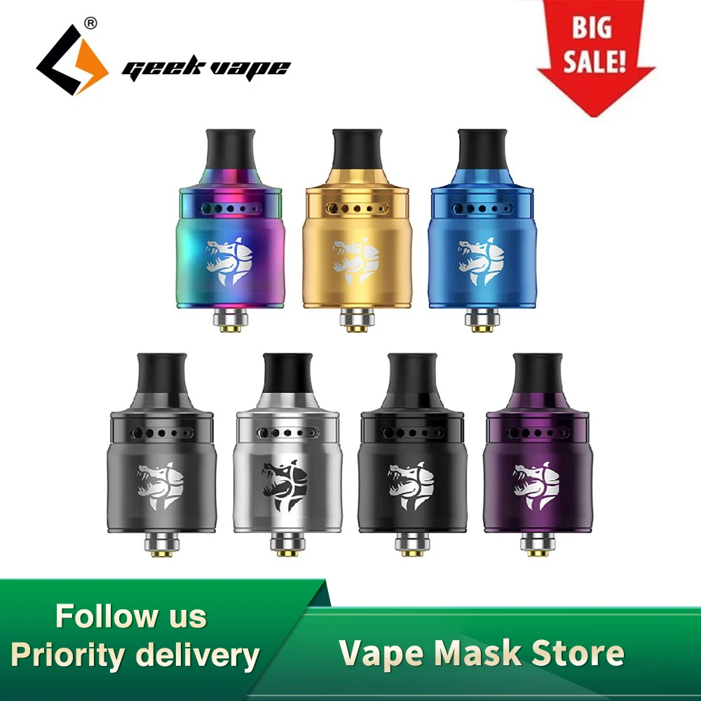 

Clearance Geekvape Ammit MTL RDA Atomizer for Aegis Legend 200w Mod Airflow Adjustment Leak-proof Design Ecig Tank vs Drop Rda
