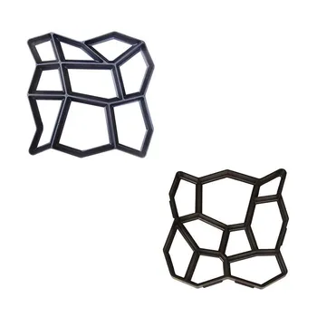 

Garden Walk Pavement Mold DIY Manually Paving Cement Brick Stone Road Concrete Molds Path Maker Reusable DIY Manually Paving