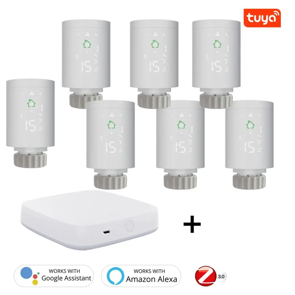 Термостатический клапан радиатора для системы отопления HY368 Tuya Wifi ZigBee TRV|Умная