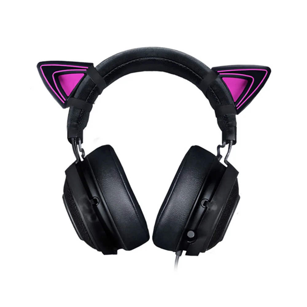 Fone de Ouvido Raze Kraken v2 Especial Gato Orelha Pino Roxo Verde Acessórios Não Incluído! 1 Par x - Image 6